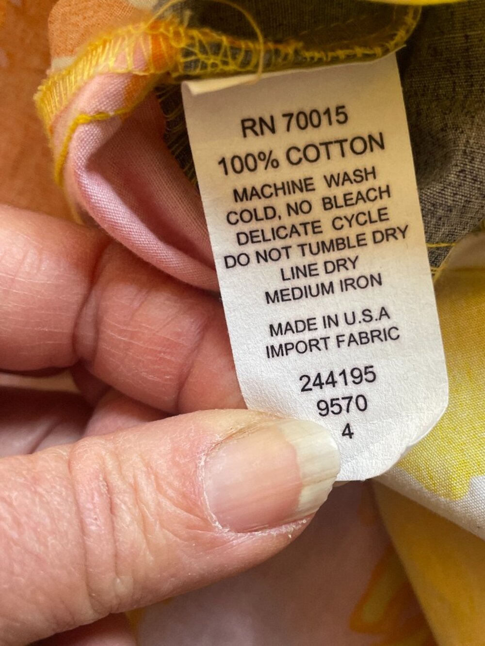 Bentley A. Floral Shirt Dress. Size 4 100% cotton 3/4 sleeves - Picture 5 of 5